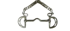 English Western Stainless Steel Slotted Ring Kimberwick Bit with Curb Chain