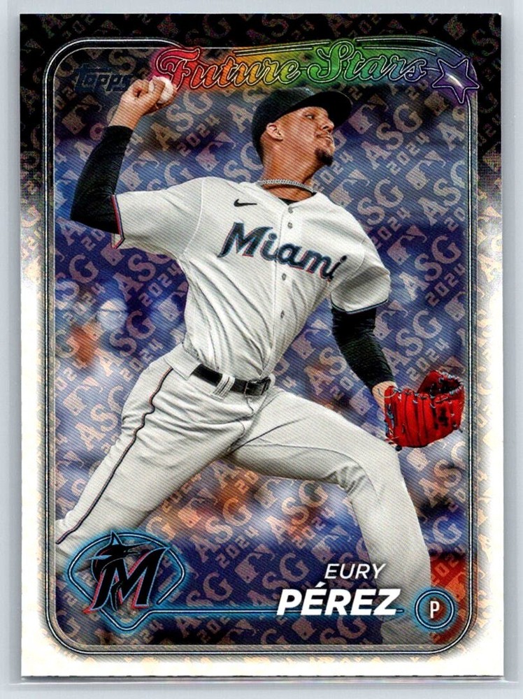 2024 Topps All Star Game Foil Stamped #197 Eury Perez FS ASG Miami Marlins