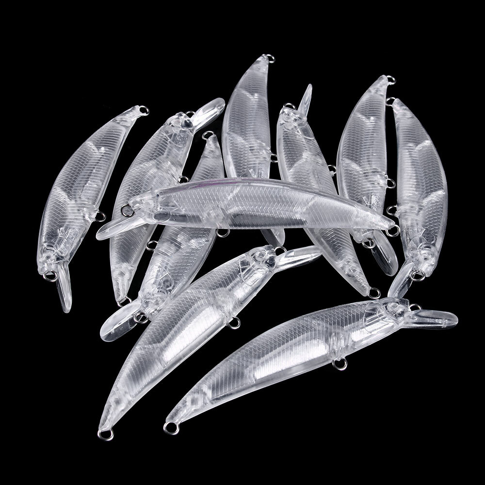 100PCS/Set 8cm/9g Sinking Minnow Fishing Lures Unpainted Swimbait Bass Tackle - Image 6