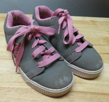 Girls Heelys Shoes Grey Pink Youth Size US 2 Style 770050 20.0 cm