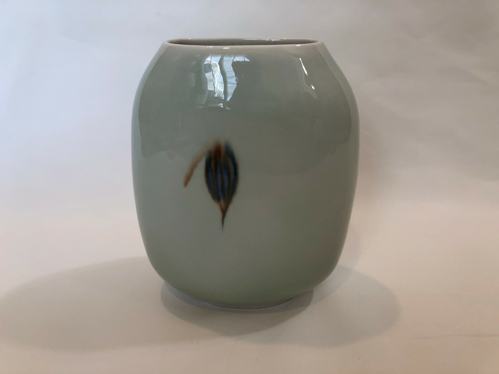 Vintage Vontury Studio Art Pottery Hand Thrown Vase, 8" Tall, 6 1/2