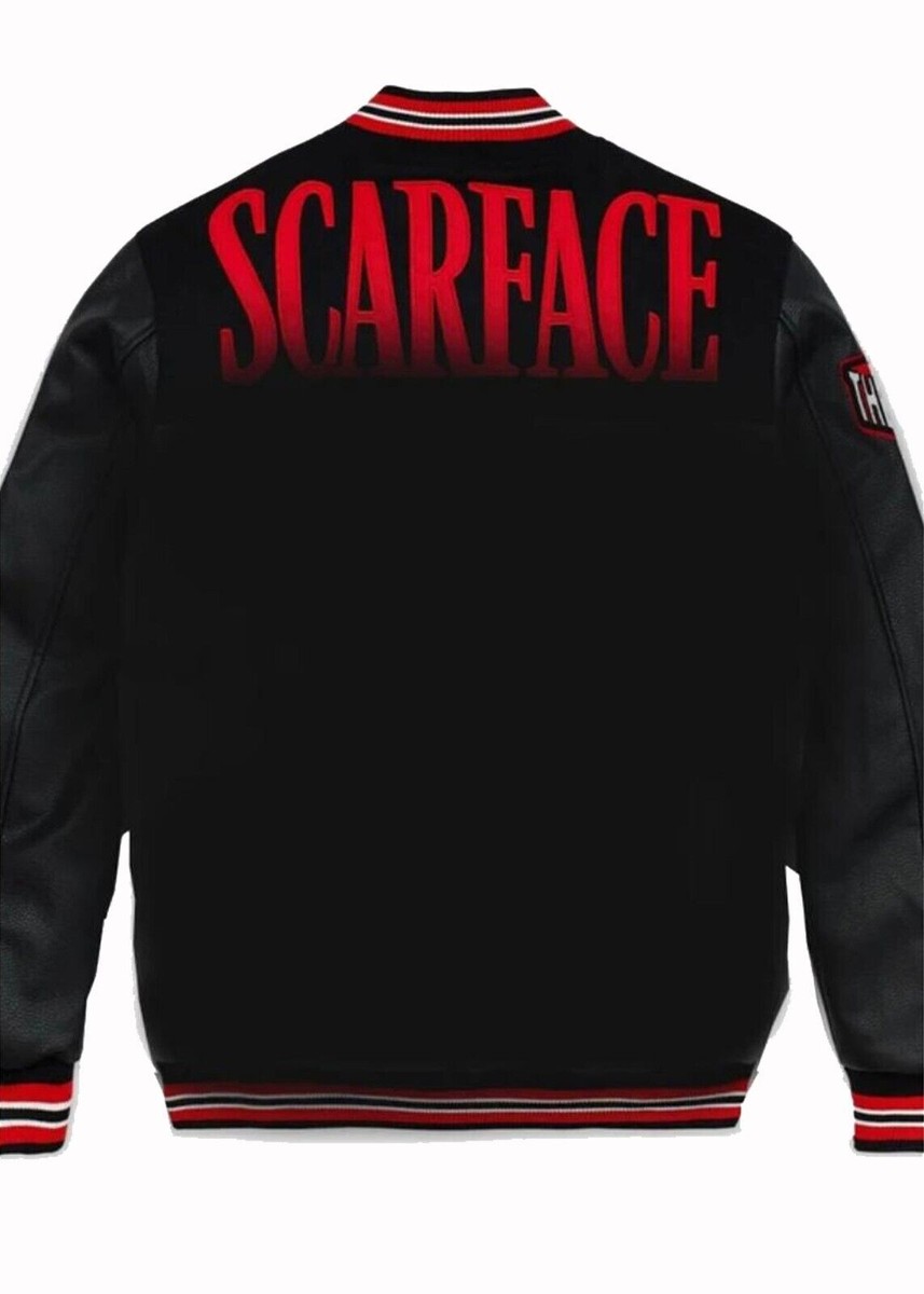 The World is Yours Black Bomber Scarface Varsity Jacket