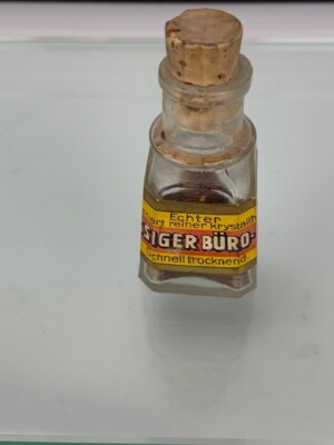 Flussiger Buro Leim German Rare Mucilage Bottle Germany (m319)