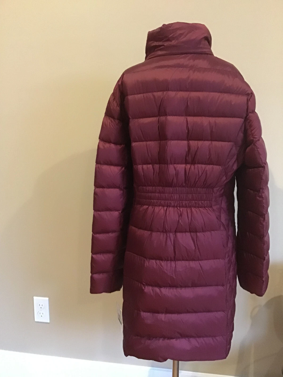 Giacca lunga imbottita Michael Kors nuova con etichetta cappuccio rimovibile M