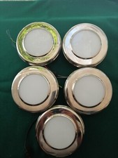 Interior marine nickel lights 12-24V - LOT OF 5