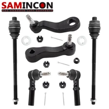 6pcs Front Steering Tie Rods Pitman Idler Arm Kit for Chevrolet GMC Hummer
