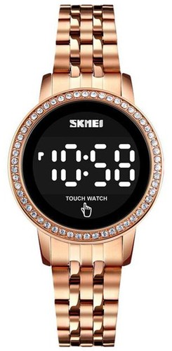 Women Digital LED Touch Screen Diamond Stainless Strap Waterproof Date Watches  - Picture 13 of 16