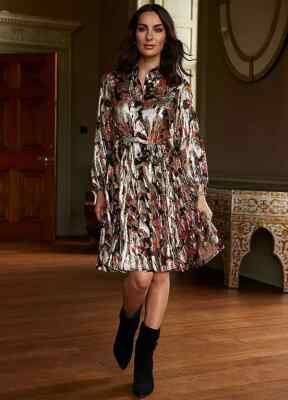 Together Jacquardkleid mit Print - Größe 20 - Neu ohne Etikett - UVP 45£