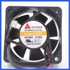 Y.S.TECH FD486025HB 6025 DC48V 0.09A 6CM 3-Wire Cooling Fan