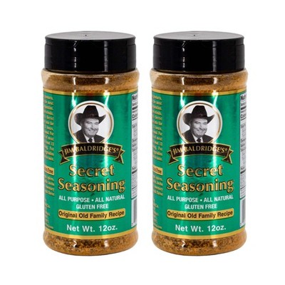 Jim Baldridge Secret Seasoning | Pack of 2 | 12 oz | Gluten Free | Baldridge Foo