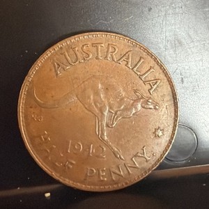 Australia - Half Penny Bronze Coin - 1942 O166