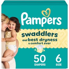 Pampers Swaddlers Sensitive Disposable Diapers - Size 6 - 50ct