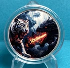 Hayleybug 1/2 oz .999 Silver Round “Stormfang Collision” Colorized #2/20