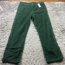Levis 568 Loose Straight Carpenter Pants Green Corduroy Workwear Mens 38x34