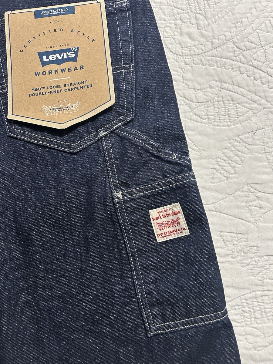 Levi's Mens 568 Loose Straight Double Knee Carpenter Jeans A7367