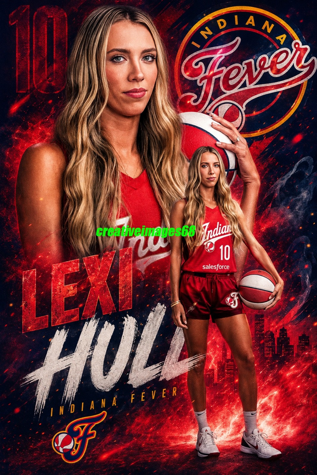 Lexi Hull WNBA Indiana Fever 4x6 PHOTO Custom Photo