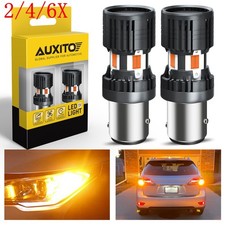 246x 2357 1157 Amber Yellow Led Front Turn Signal Parking Light Bulbs Canbus