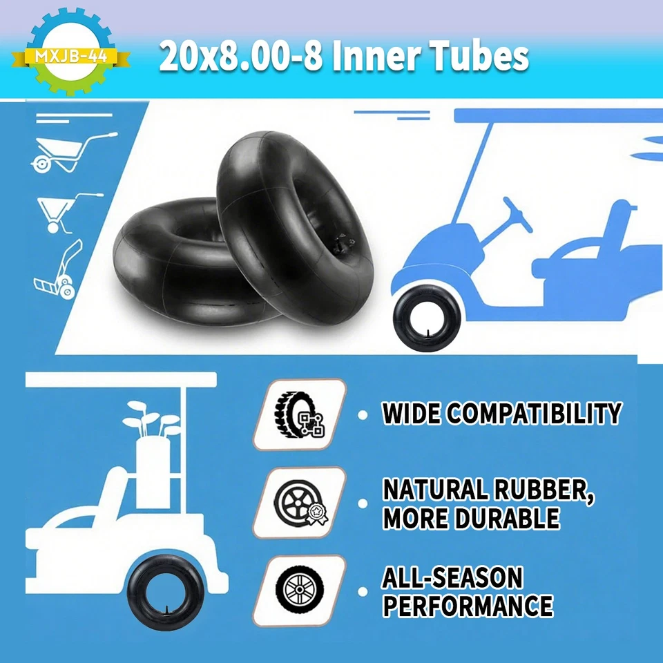 2* 20x8,00-8 20x8-8 20x10,00-8 20x10-8 tubo interior neumático cortacésped tractor Foto 4 de 4
