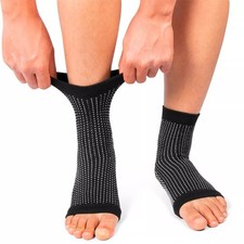 Foot Plantar Fasciitis Arch Support Compression Socks Ankle Heel Brace Sports