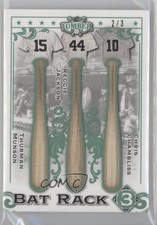2022 Leaf Lumber Bat Rack 3 Relics Emerald 2/4 Thurman Munson Reggie Jackson k4s