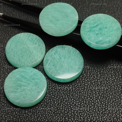 Natural Amazonite Round Cabochon Flat Coin Calibrated Gemstone 6mm-20mm
