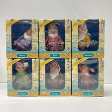 Bundle Lot of 6 Mattel Snow White and The Seven Dwarfs Figurines-SOLD AS IS