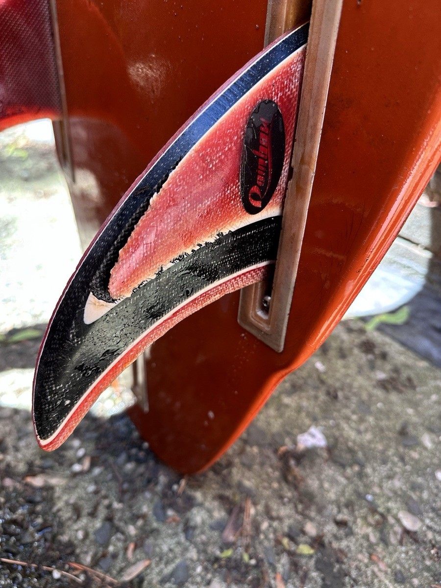 Vintage Lightning Bolt Surfboard – 72” Orange Shortboard w