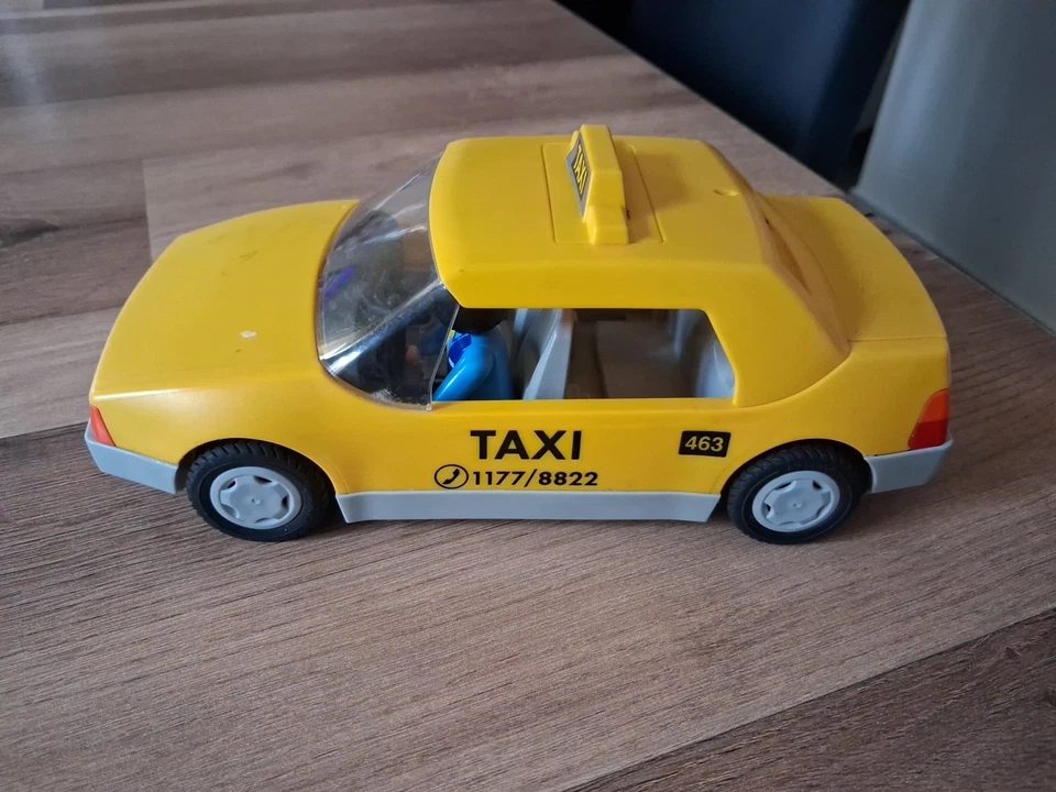 Playmobil Voiture Taxi Jaune Vintage  - Photo 2/4