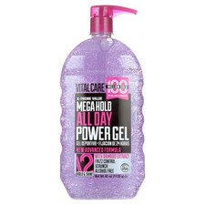 Vitalcare Mega Hold All Day Power Hair Gel, 40 Oz Alcohol-Free Frizz Control
