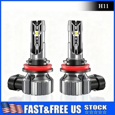 Pair H11 LED Headlight Kit High Low Beam 500%...