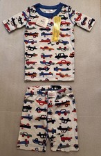 Hanna Andersson Cotton Short Johns Kids PJS Vehicles Pattern US 6-7 120cm NWT