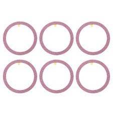 55x1mm ODxT Glitter Universal Wireless Metal Ring Sticker, 6 Pack, Pink Red