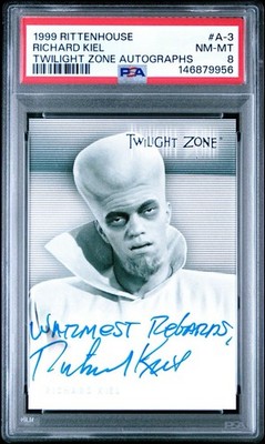 1999 Rittenhouse The Twilight Zone Richard Kiel  A-3 Auto Inscription PSA 8