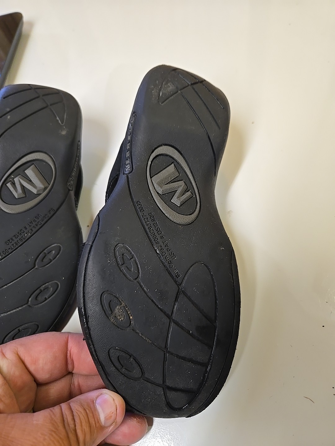 Merrell scarpe sandalo infradito donna Sundew in pelle nera taglia 7