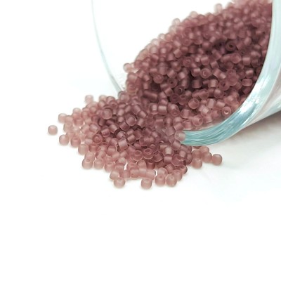 Purple Mauve Frosted 12/0 Glass Seed Beads - US Seller