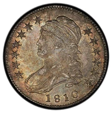 1810 50C O-102 Capped Bust Half Dollar PCGS MS62