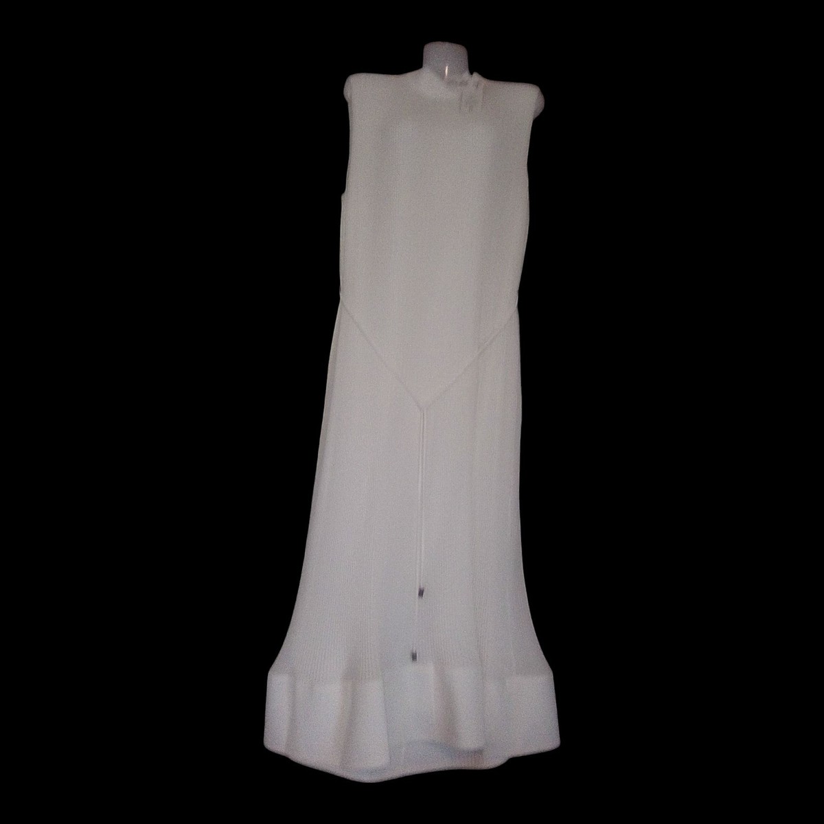 Milly Milina Micropleat Sleeveless Dress White