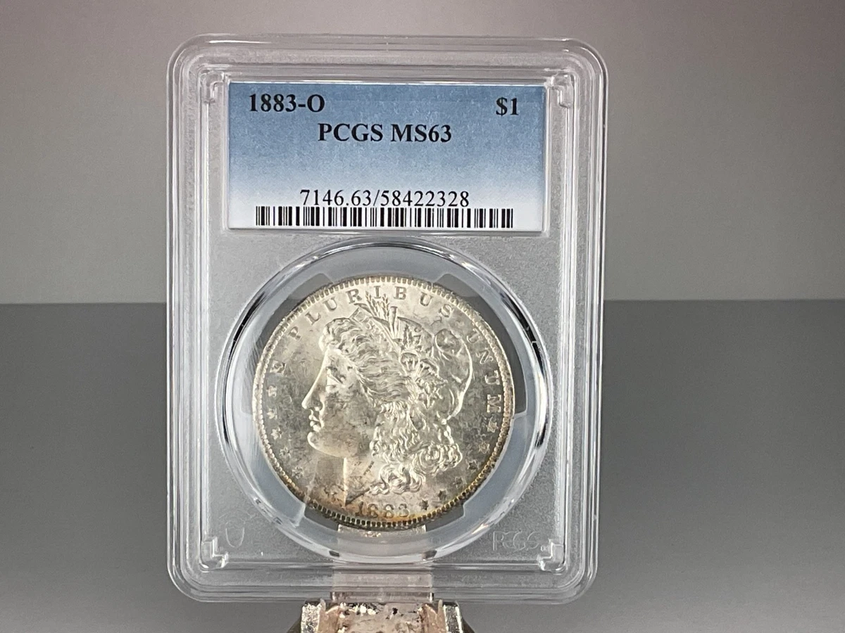 PCGS Certified MS 63 Graded 1883 Year Morgan US Dollars (1878-1921