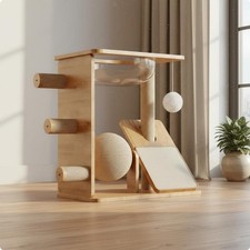 Wooden Feline Tree Stable Base Wooden Feline ...
