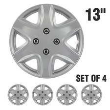 4pcs Wheel Hub Caps For 13 Inch Tires Wheel W Snap-on Retention Rings 4pcs Wheel Hub Caps For 13 Inch Tires Wheel W Snap-on Retention Rings