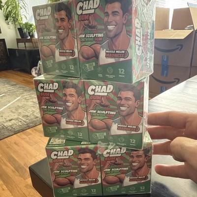Chad Gum. Jaw Sculpting Chewing Gum, Muscle Melon Madness 30 Packs - 360 Pcs