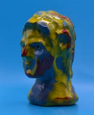 "Achilles 6. Trojan War."- Expensive Original Clay Sculpture. Hand made & glazed