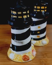 VTG Lighthouse Salt and Pepper Shakers Hand Painted "agift corp"