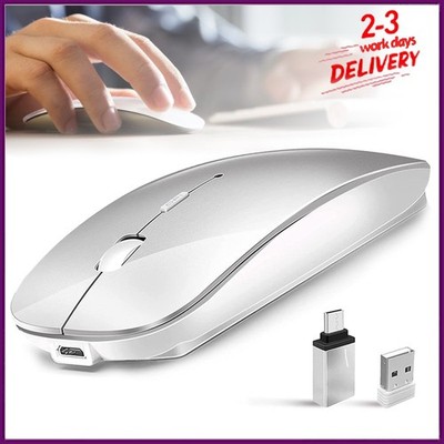 PC Maus Kabellos USB Wireless Mouse Computer Notebook Laptop Funkmaus Aufladbar