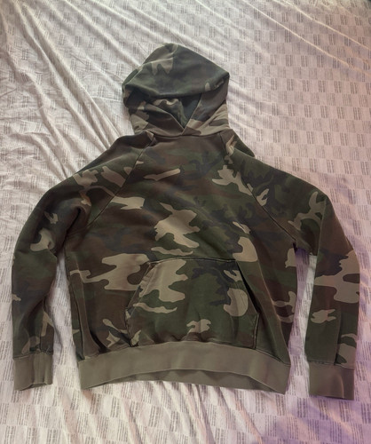 FOG Fear of God Collection Two Men's Green Camo Pullover Hoodie Pockets M