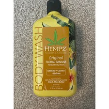 Hempz Original Floral Banana Herbal Body Wash 17 fl oz Exfoliate Cleanse Hydrate
