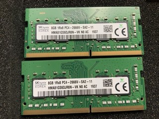 Lot of 2 SK Hynix 8GB DDR4 2666MHz SODIMM Laptop Memory HMA81GS6DJR8N VK 1Rx8