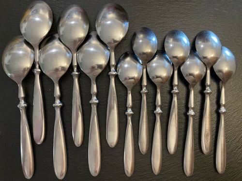 Hampton Silversmiths Satin BISTRO 13 Spoons! Knob on Heel SHIPS FREE - Picture 2 of 5