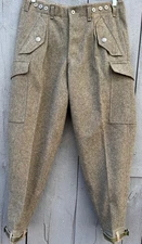 VTG 1960 SVEA D96 Swedish Military Gray Wool Cargo Paratrooper Pants (36 x 29.5)
