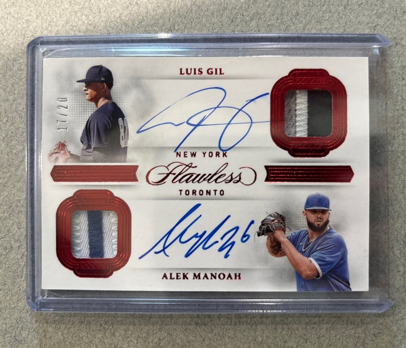 Luis Gil & Alek Manoah 2022 Flawless Dual Patch AUTO!! 17/20